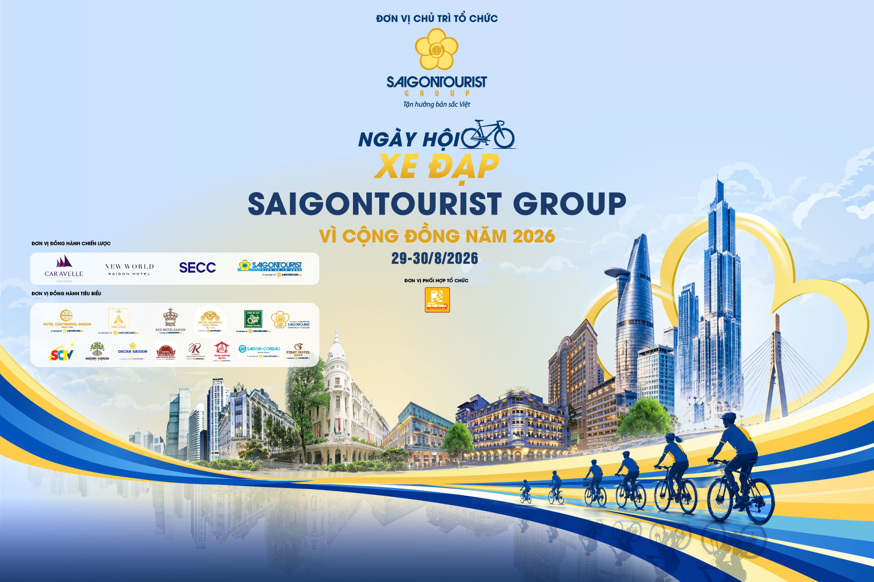 HƯỞNG ỨNG NGÀY HỘI XE ĐẠP SAIGONTOURIST GROUP VÌ CỘNG ĐỒNG 2026: KHÁM PHÁ ĐIỂM ĐẾN QUA NHỮNG HÀNH TRÌNH DU LỊCH THỂ THAO